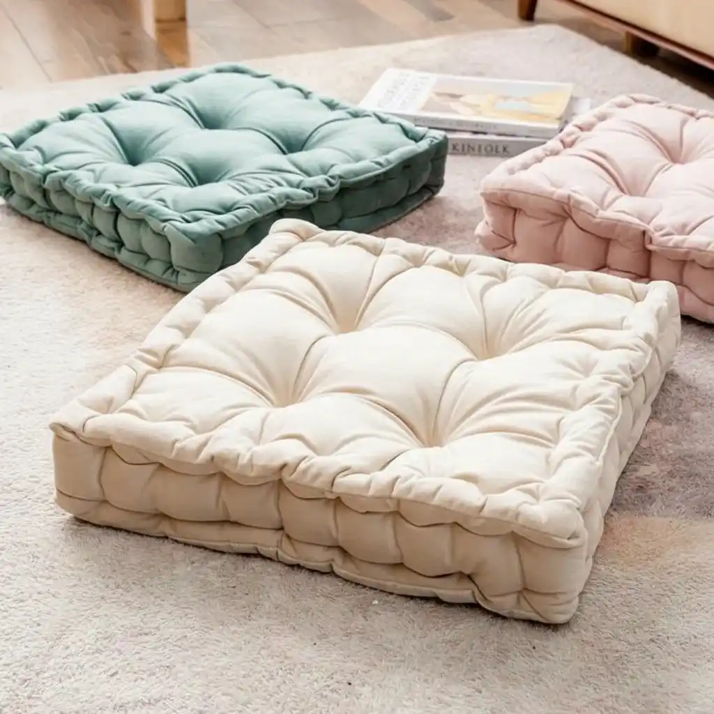 different colors floor cushions